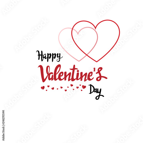 Happy valentine day. with creative love composition of the hearts. Vector illustration