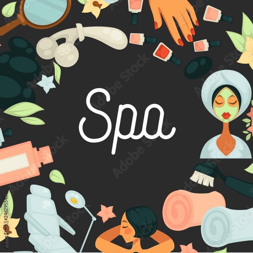Spa procedures skincare and beauty salon service