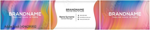 Modern creative and clean business card template, polygon background, flyer design, name card template. Corporate identity with abstract illustration. Vector company style for brandbook