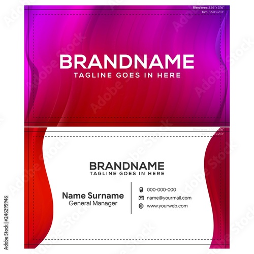 Modern creative and clean business card template, polygon background, flyer design, name card template. Corporate identity with abstract illustration. Vector company style for brandbook