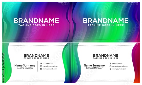 Modern creative and clean business card template, polygon background, flyer design, name card template. Corporate identity with abstract illustration. Vector company style for brandbook