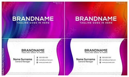 Modern creative and clean business card template, polygon background, flyer design, name card template. Corporate identity with abstract illustration. Vector company style for brandbook