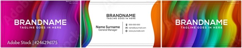 Modern creative and clean business card template, polygon background, flyer design, name card template. Corporate identity with abstract illustration. Vector company style for brandbook