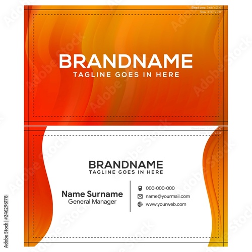 Modern creative and clean business card template, polygon background, flyer design, name card template. Corporate identity with abstract illustration. Vector company style for brandbook