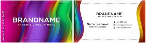 Modern creative and clean business card template, polygon background, flyer design, name card template. Corporate identity with abstract illustration. Vector company style for brandbook
