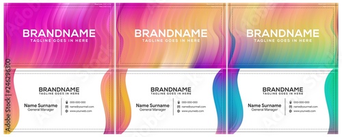 Modern creative and clean business card template, polygon background, flyer design, name card template. Corporate identity with abstract illustration. Vector company style for brandbook