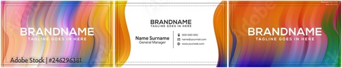 Modern creative and clean business card template, polygon background, flyer design, name card template. Corporate identity with abstract illustration. Vector company style for brandbook