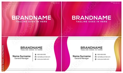 Modern creative and clean business card template, polygon background, flyer design, name card template. Corporate identity with abstract illustration. Vector company style for brandbook