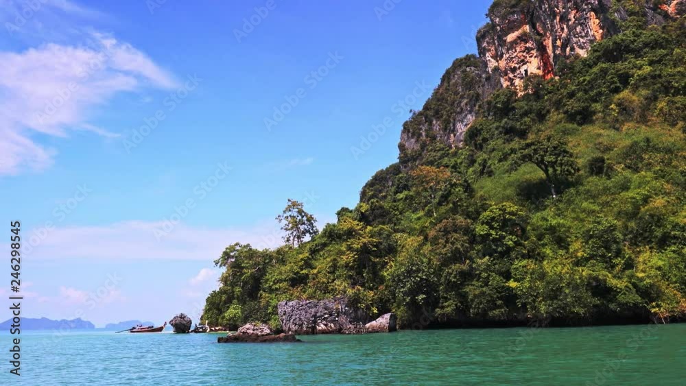 Island hopping boat trip in Thailand sea at summer Island hopping boat trip in Thailand sea at summer