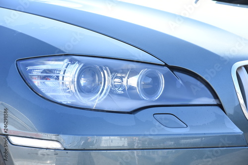 Modern auto headlight ,Car wash  © Laurenx