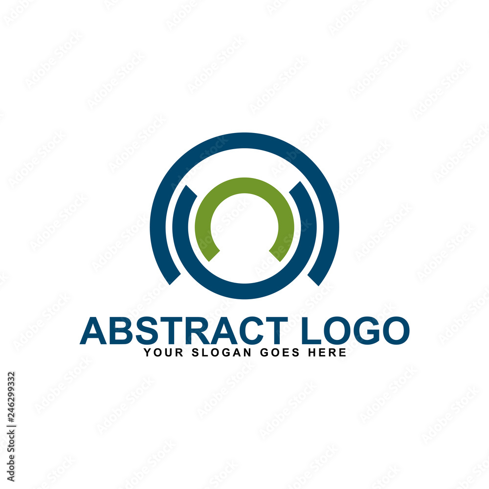 Abstract circle logo design vector template