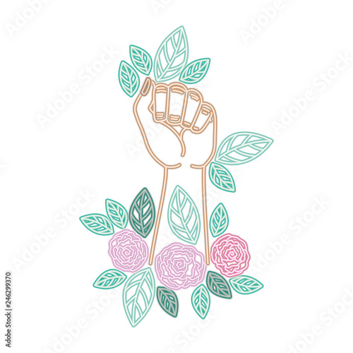 hand with flower avatar character
