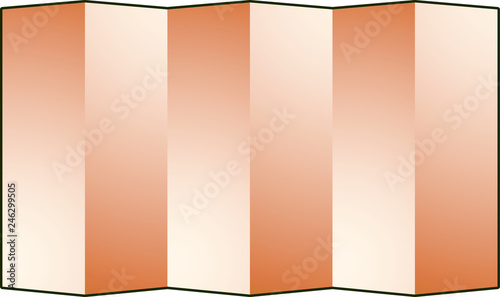 Copper folding screen