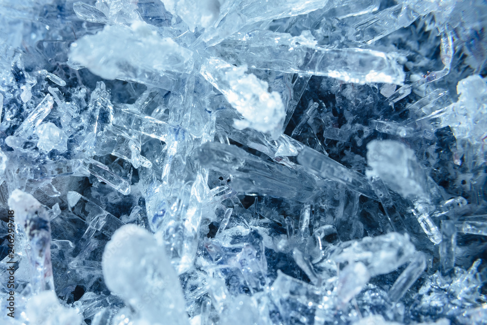 crystals close up. crystal texture. Frozen water Stock Photo | Adobe Stock
