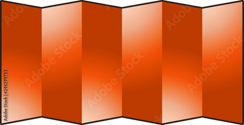 Copper folding screen