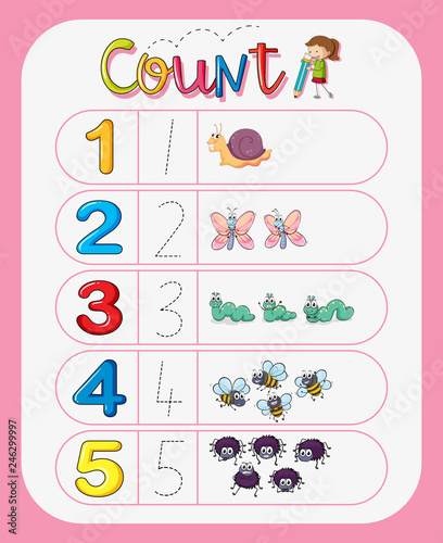 Math number count worksheet