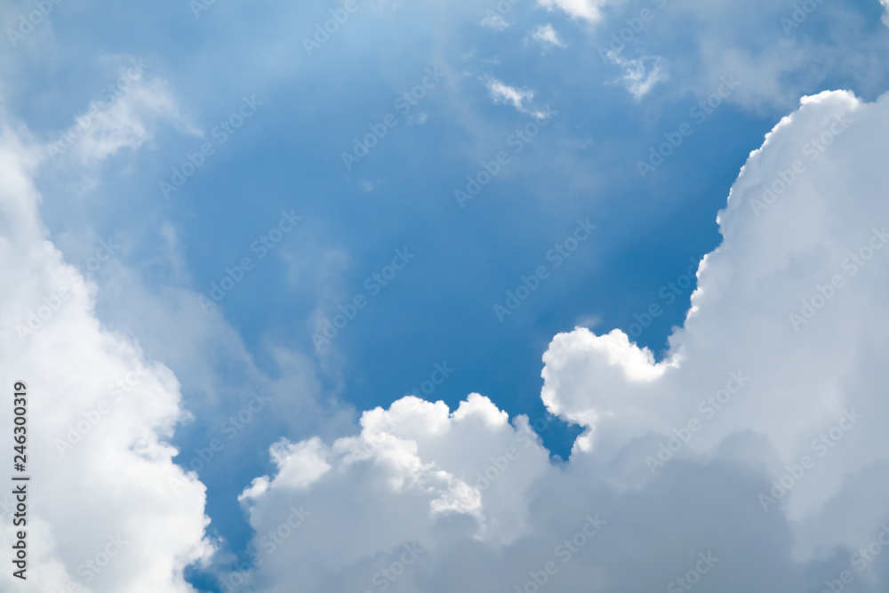 Beautiful heap clouds and blue sky and sunlight background Beautiful heap clouds and blue sky and sunlight background