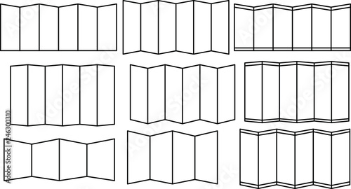 Folding screen outline set