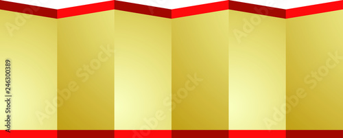Gold folding screen