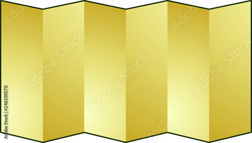 Gold folding screen