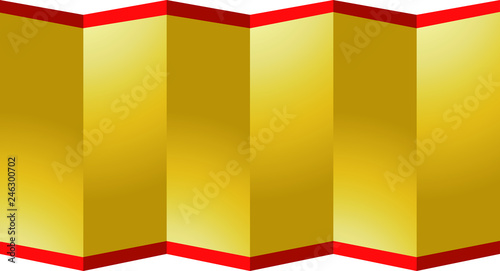 Gold folding screen