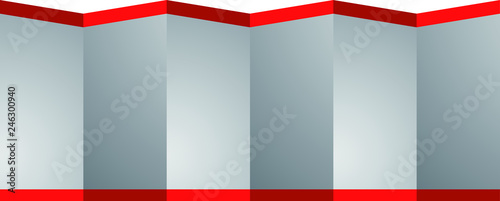 Silver folding screen