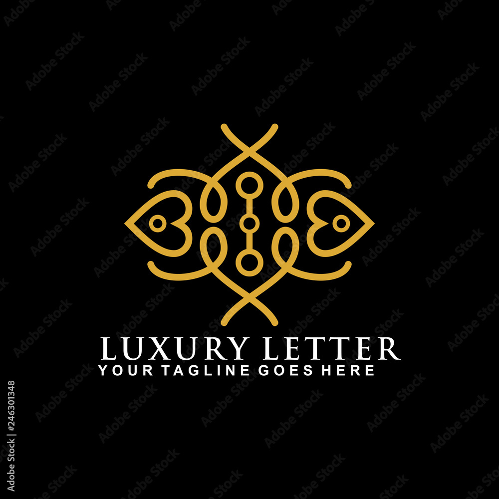 Luxury logo design vector template