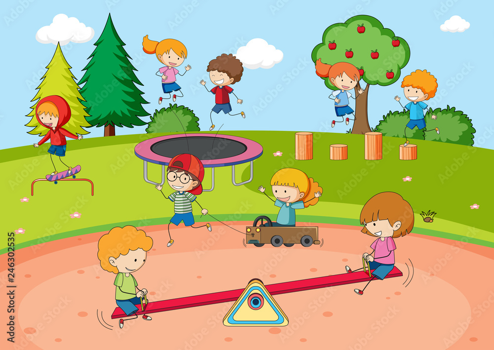 Children playing at playground Children playing at playground