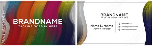 Modern creative and clean business card template, polygon background, flyer design, name card template. Corporate identity with abstract illustration. Vector company style for brandbook