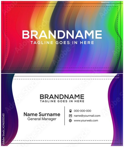 Modern creative and clean business card template, polygon background, flyer design, name card template. Corporate identity with abstract illustration. Vector company style for brandbook