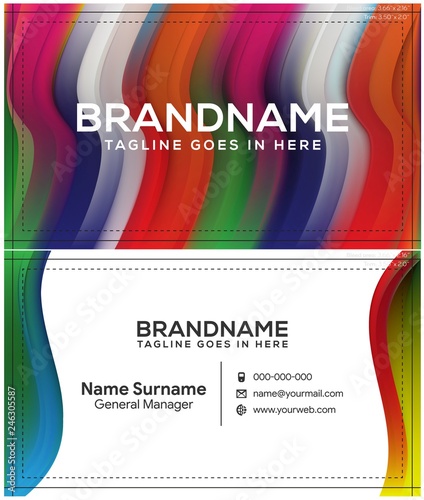 Modern creative and clean business card template, polygon background, flyer design, name card template. Corporate identity with abstract illustration. Vector company style for brandbook