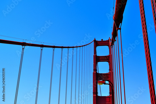 View of the Golden Gate Bridge in the morning . San Francisco, California, USA