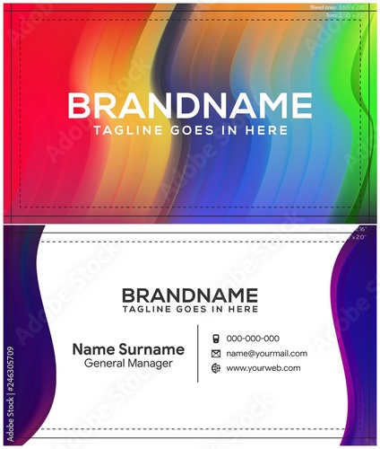 Modern creative and clean business card template, polygon background, flyer design, name card template. Corporate identity with abstract illustration. Vector company style for brandbook