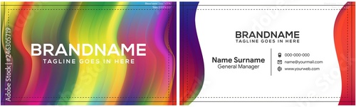 Modern creative and clean business card template, polygon background, flyer design, name card template. Corporate identity with abstract illustration. Vector company style for brandbook