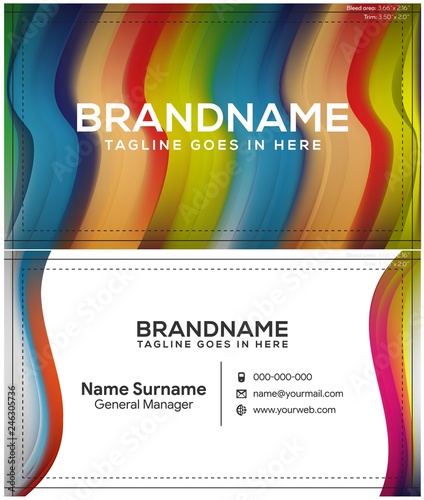 Modern creative and clean business card template, polygon background, flyer design, name card template. Corporate identity with abstract illustration. Vector company style for brandbook