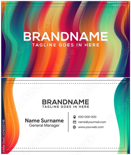 Modern creative and clean business card template, polygon background, flyer design, name card template. Corporate identity with abstract illustration. Vector company style for brandbook