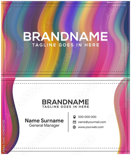 Modern creative and clean business card template, polygon background, flyer design, name card template. Corporate identity with abstract illustration. Vector company style for brandbook
