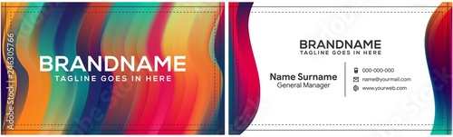 Modern creative and clean business card template, polygon background, flyer design, name card template. Corporate identity with abstract illustration. Vector company style for brandbook