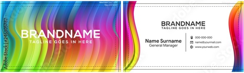Modern creative and clean business card template, polygon background, flyer design, name card template. Corporate identity with abstract illustration. Vector company style for brandbook