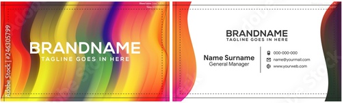 Modern creative and clean business card template, polygon background, flyer design, name card template. Corporate identity with abstract illustration. Vector company style for brandbook