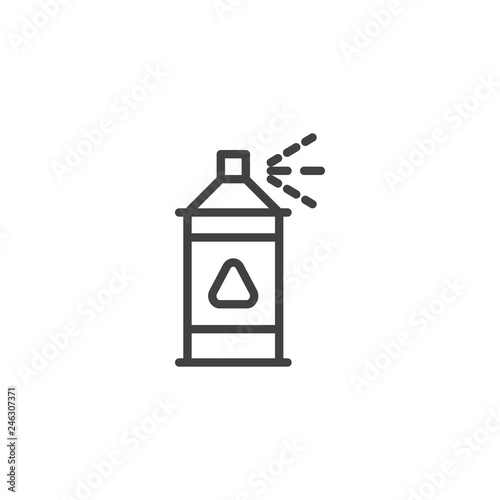 Insect repellent spray line icon. linear style sign for mobile concept and web design. Pests repellent sprayer outline vector icon. Symbol, logo illustration. Pixel perfect vector graphics