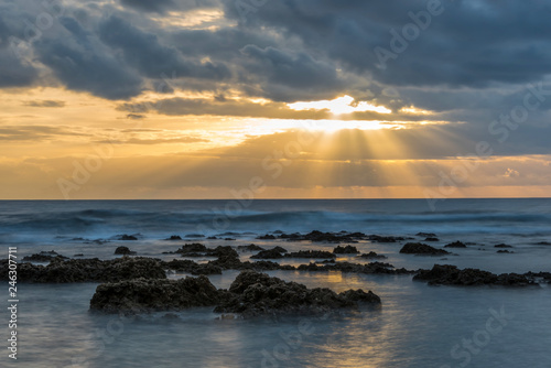 Long Exposure at Sunset on the Southern Italian Mediterranean Sea