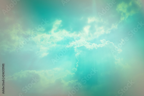 sweet pastel color of cloud and sky