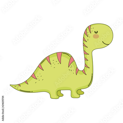 cute apatosaurus character icon