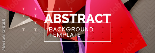 3d triangular shapes geometric background. Origami style pattern with triange shapes for decorative design. Poster design. Line design. Modern presentation template
