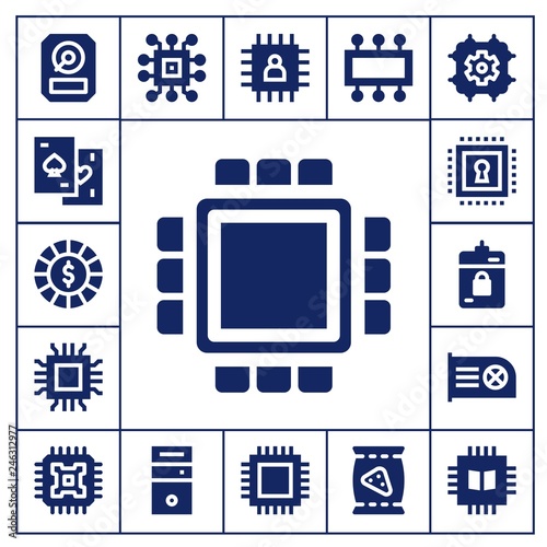  processor icon set