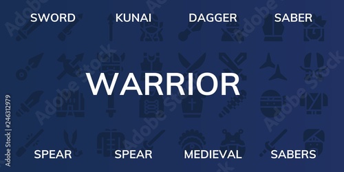  warrior icon set