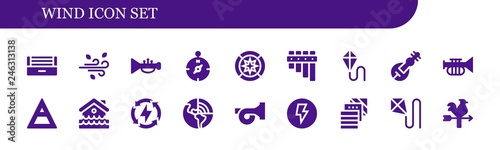  wind icon set