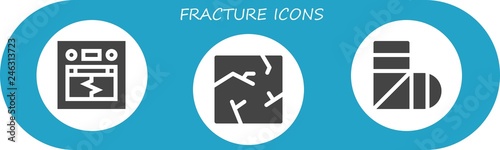  fracture icon set