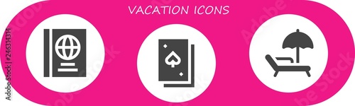  vacation icon set